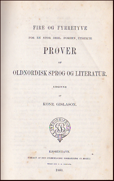 Prver af oldnordisk sprog og literatur # 27864