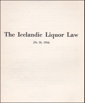 The Icelandic Liquor Law # 35422