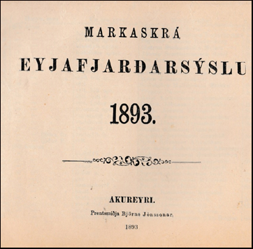 Markaskr Eyjafjararsslu 1893. # 40360