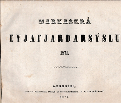 Markaskr Eyjafjararsslu 1871. # 40361