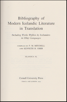 Bibliography of modern Icelandic literature # 50513
