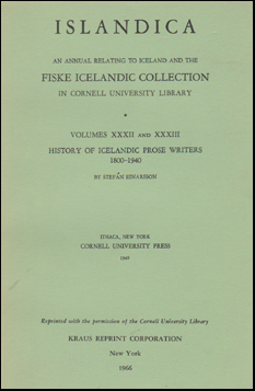 History of Icelandic prose writers # 50649