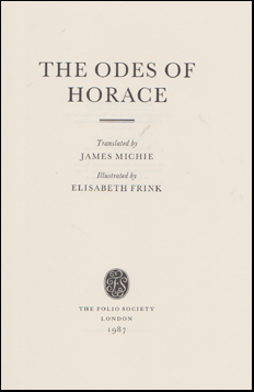 The Odes of Horace # 52169