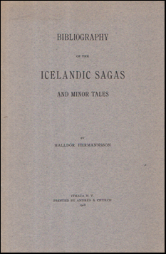 Bibliography of the Icelandic sagas and minor tales # 55186