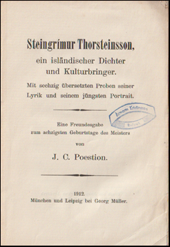 Steingrmur Thorsteinsson # 58884