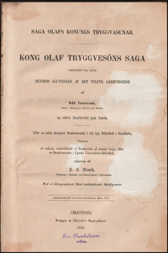 Kong Olaf Tryggvesns saga # 59885