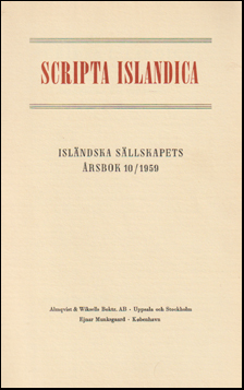 Scripta Isladica 10/1959 # 61211