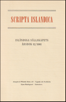 Scripta Isladica 12/1961 # 61213