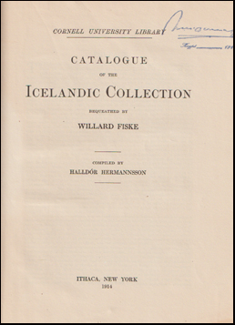 Catalogue of the Icelandic collection # 62259