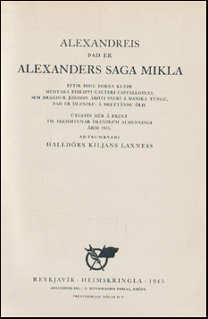 Alexandreis a er Alexanders saga mikla # 65853