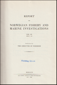 Report on Norwegian Fishery and Marine Investigations # 66404
