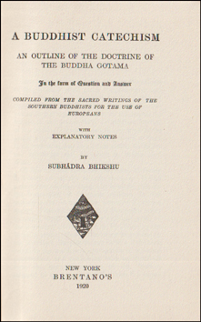 A Buddhist Catechism # 80811