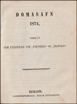 Dmasafn 1873 - Dmasafn 1874 # 81673