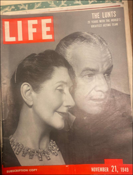 Life Magazine, November 21, 1949. The Lunts # 81746