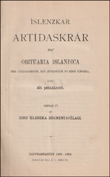 slenzkar rtaskrr ea Obituaria Islandica # 82203