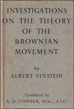 Investigations on the Theory of the Brownian Movement # 82502