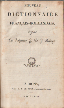 Nouveau Dictionnaire Francais-Hollandais # 82814