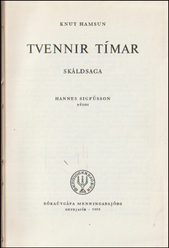 Tvennir tmar # 83041