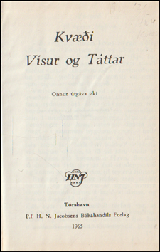 Kvi, Vsur og Tttar # 83104