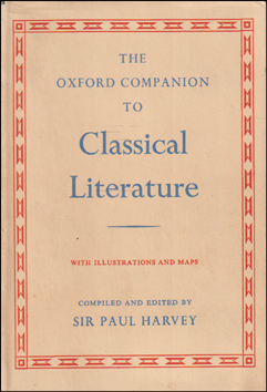 The Oxford Companion to Classical Literature # 83350