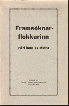 Framsknarflokkurinn strf hans og stefna # 83489