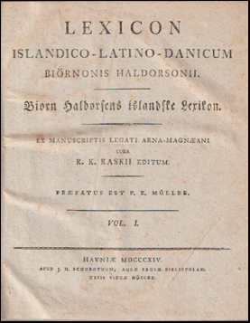 Lexicon Islandico-Latino-Danicum Bjrnonis Haldorsonii # 84029