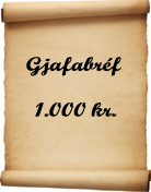 Gjafabrf - 1.000 kr.