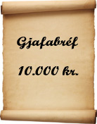 Gjafabrf - 10.000 kr.
