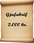 Gjafabrf - 2.000 kr.