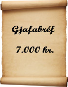 Gjafabrf - 7.000 kr.