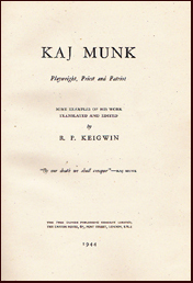 Kaj Munk. Playwright, Priest and Patriot # 16158