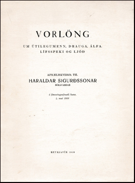 Vorl�ng. Um �tilegumenn, drauga, �lfa # 88549