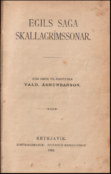 Egils saga Skallagrmssonar # 59445