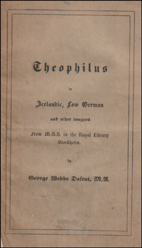 Theophilus in Icelandic, Low German and other tongues # 84755