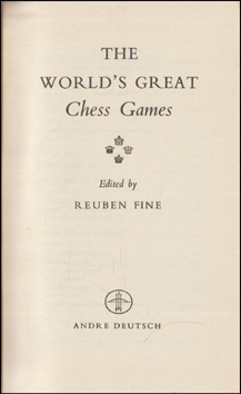 The World's Great Chess Games # 86386