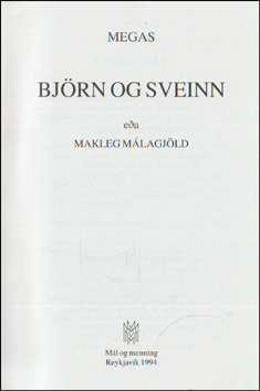 Bj�rn og Sveinn # 87010