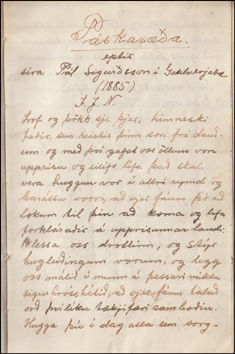 Pskara eptir Pl Sigursson  Gaulverjab # 88621